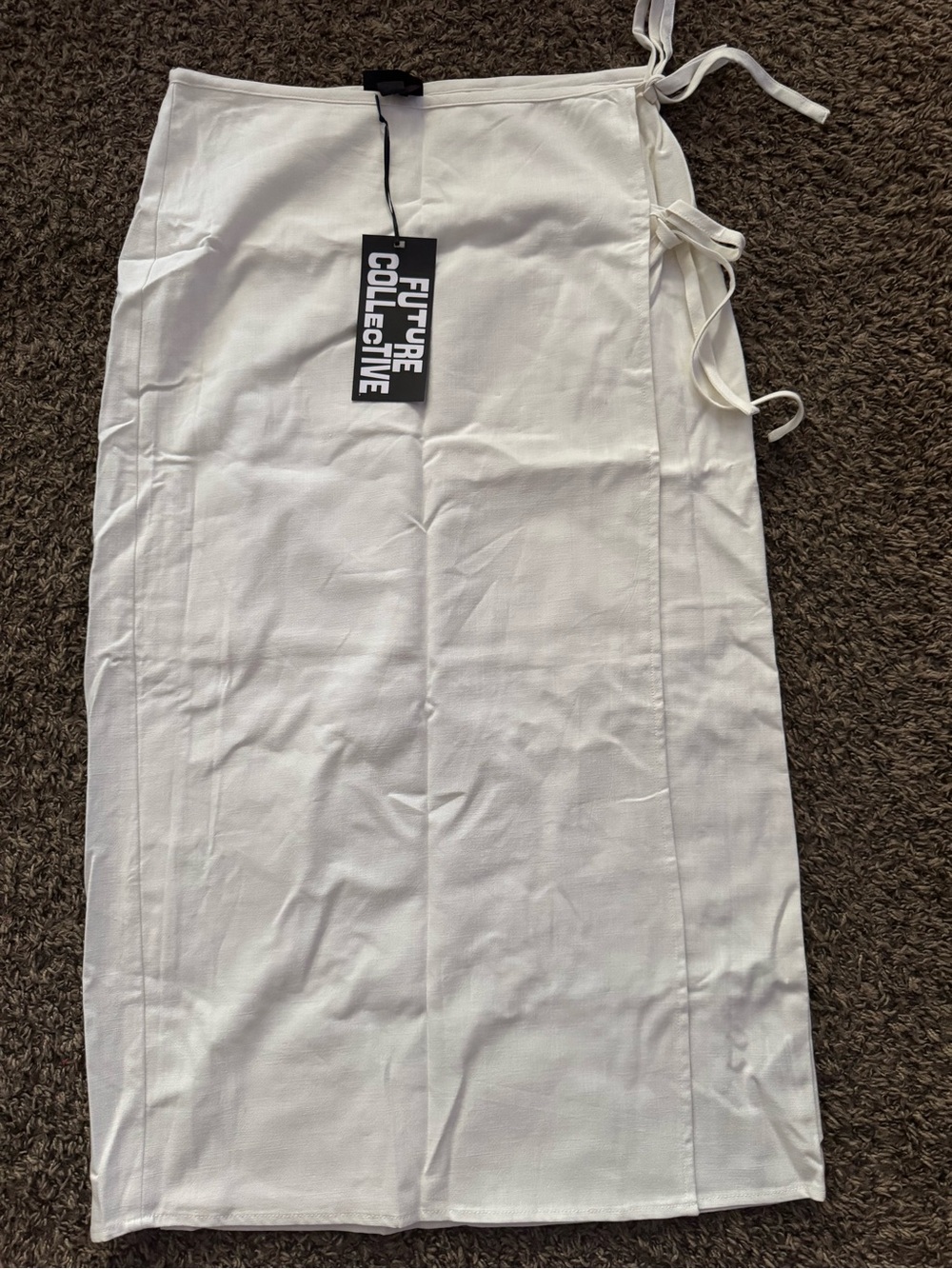 Linen Midi Wrap Skirt